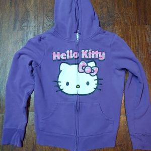 Purple XL Hello Kitty hooded sweater